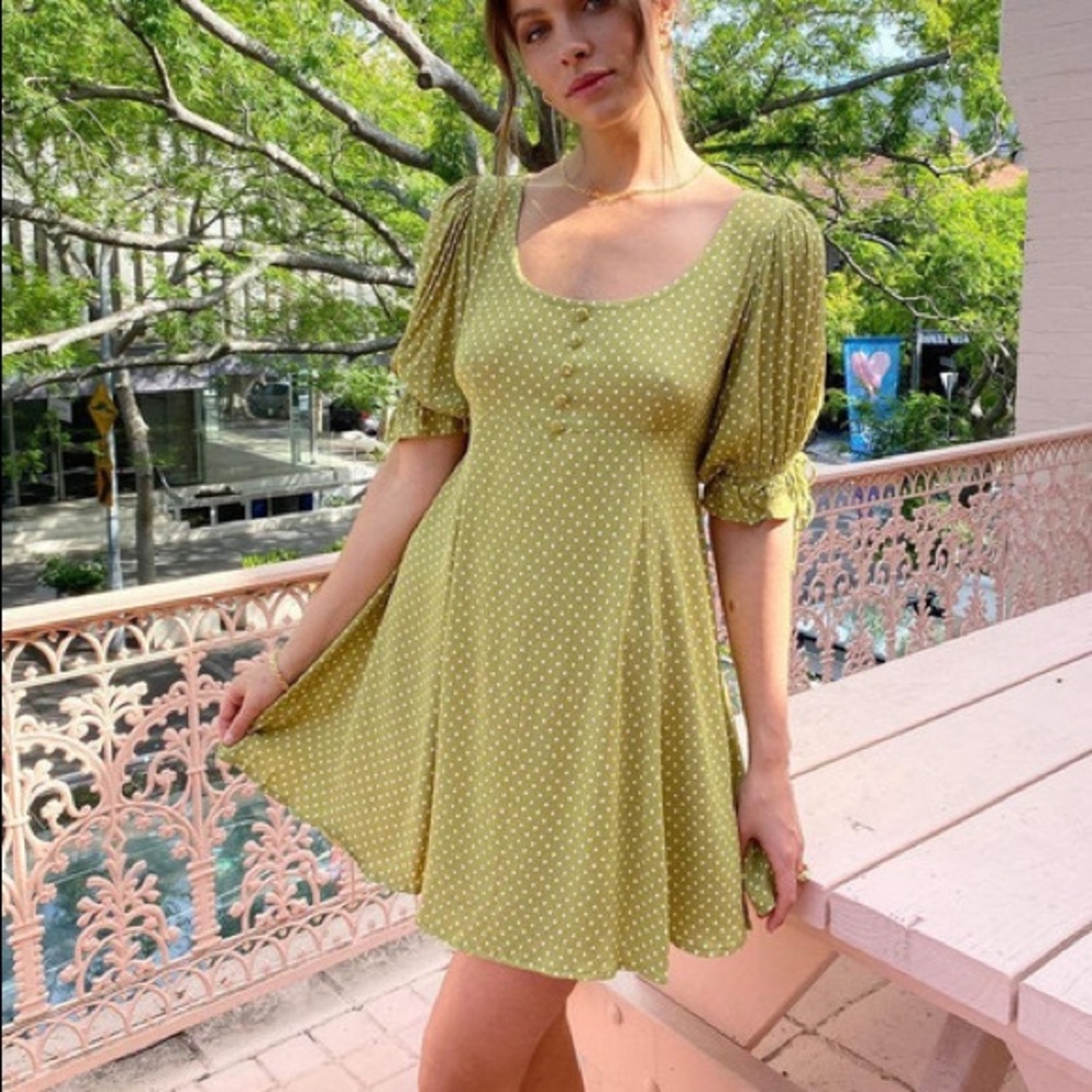 Faithfull the Brand Sofa Mini Dress Belmond Dot Print